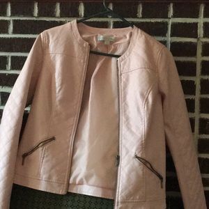 Pink leather jacket